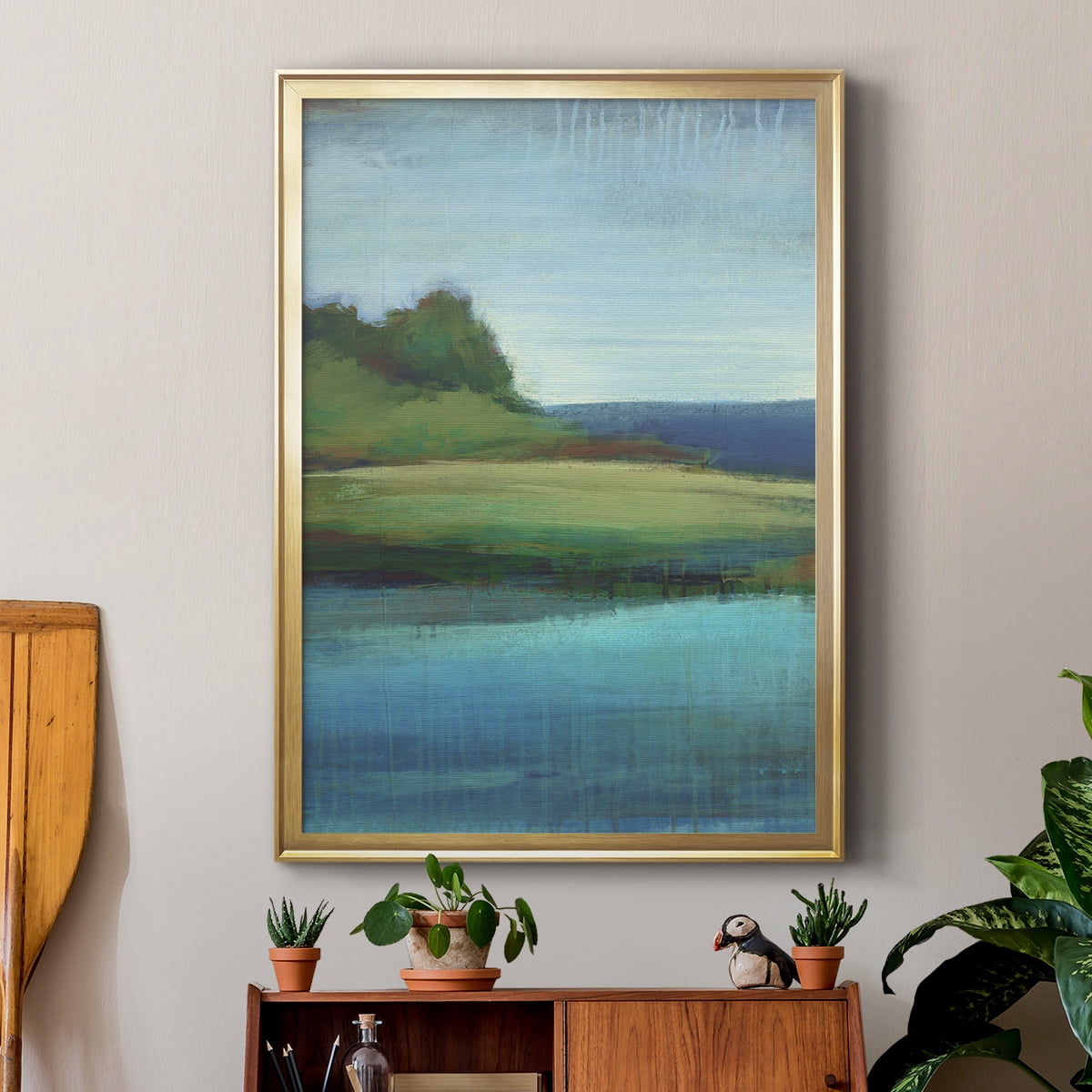 Silent Lakeside I Premium Framed Print - Ready to Hang