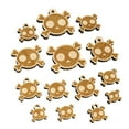 thumbnail image 1 of Cute Simple Skull and Crossbones Wood Mini Charms Shapes DIY Craft Jewelry - No Hole - Various Sizes (16pcs), 1 of 7