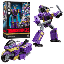 Transformers Toys Age of The Primes Sideways 5.75" Action Figure, 2 Mini-Con Figures, 8 