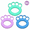Color Combination Two, variant on Cat Paw Silicone Grip Strength Trainer Set 3-Pack Hand Exercise Balls, Textured Anti-Slip Finger Wrist Grip Tool for Daily Hand Activity, Stress Relief & Portable Use, Multicolor