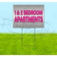 thumbnail image 1 of 1&2 Bedroom Apartments (18" x 24") Yard Sign, Includes Metal Step Stake, 1 of 6