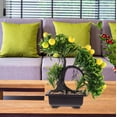 thumbnail image 2 of WASHWEPE 1 Pair Bonsai Decoration Artificial Plants Potted Green Bonsai for Cabinet Farmhouse, 2 of 8