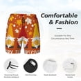 thumbnail image 3 of Yiaed Happy Thanksgiving Three Gnomes Print Mens Swim Trunks Bathing Suit Compression Liner Beach Swim Shorts Swimwear Quick Dry Zipper Pocket No-Chafing Board Short-, 3 of 6