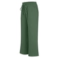 thumbnail image 5 of HCYSFG Uniform Pants For Girls Back To School Solid Color Elastic Waist Side Pocket Wide Leg Trousers Casual School Wear Pants, 5 of 9