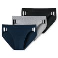 thumbnail image 1 of SCHIESSER Calzoncillos para Hombres, Paquete de 3 - Rio Slip 95/5, Algodón Estirado, Rayas laterales Negro/gris/azul oscuro S (Small), 1 of 7