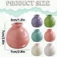 thumbnail image 3 of Clearance Under $3.64! 1Pc Small Round Ceramic Vase for Dried Flowers Hydroponics Home Decor (Pink 7cm), 3 of 8