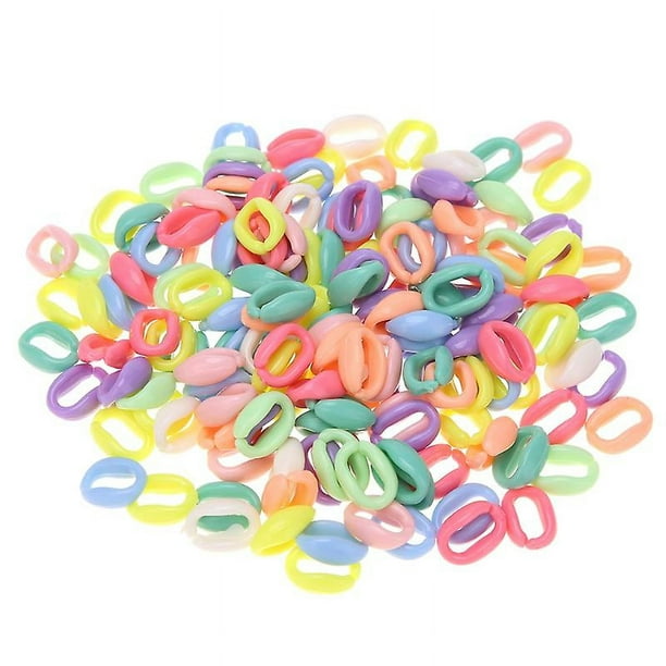 Silver 100 unids/pack loro pie juguetes C cadena enlaces pájaro soporte cadena pájaro Diy ganchos con clips