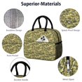 thumbnail image 3 of Insulated Lunch Bag for Women, Floral Print Oxford Fabric Lunch Box, Leakproof Thermal Cooler Tote for Work, School & Picnic, Camo, Camouflage Print, 3 of 5