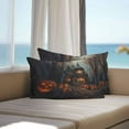 thumbnail image 5 of Outdoor Waterproof Pillow Covers Halloween Horror Pumpkin Ghost Face Decorative Throw Pillow Protectors,Spiders Web on Orange Pillowcase Cushion Cases for Patio Sofa Garden Couch,20x20in,Pack of 2, 5 of 9