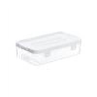 TIMIFIS Clear Plastic Storage Container with Lid A Handle- Multipurpose Crafts Organizers and Storage Box- Easy Carry A Stack Flat Storage Box for Pencils Markers Crayon