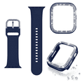 thumbnail image 3 of Compatible for Apple Watch Series 11 10 Band 46mm 42mm 40mm  with Bumper, Bling Glitter Women Silicone Soft Comfortable Strap for iWatch Band 46mm 44mm 42mm 40mm 38mm, 3 of 5