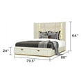 thumbnail image 4 of La Pierre Contemporary Style King 5PC Bedroom Set made with Wood in Beige, 4 of 18