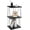 Ebony Black, variant on Tall Side Table, Small End Table, 29 inch High Accent Table, Bedside Table for Living Room, Bedroom and Office, Ebony Black