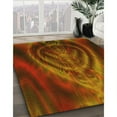 thumbnail image 3 of Ahgly Company Machine Washable Indoor Rectangle Transitional Mahogany Brown Area Rugs, 8' x 12', 3 of 7