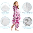 thumbnail image 7 of Pink Breast Cancer Hooded Bath Towel，60"x35" for Ages 3 To 12 Kids, Quick Dry Lightweight Soft Microfiber Hood Beach Towel Cover Up for Kids, 7 of 7