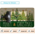 thumbnail image 5 of Merry Christmas Tree Doormat Rug Christmas Winter Green Gold Pine Tree Front Welcome Door Mat Indoor Outdoor Rubber Backing Seasonal Xmas Holiday Entryway Kitchen Floor Decoration 17x29 Inch, 5 of 5