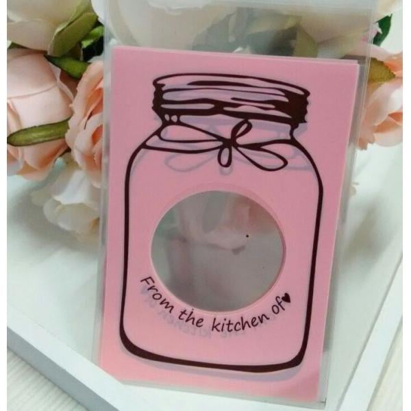 100Pcs Cute Self-Adhesive Cookie Candy Biscuit Wrapping Party - Yotijar Bolsa de sellado autoadhesivo