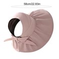thumbnail image 5 of bestolf Summer Hat Wide Brim UV Protection Lightweight Vinyl Empty Top Sun Hat Face Shaping Sunshade Hat Sun Protection Headwear (Beige ), 5 of 8
