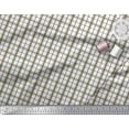 thumbnail image 2 of Soimoi Purple Poly Georgette Fabric Window Pane Check Decor Fabric Printed Yard 42 Inch Wide, 2 of 3