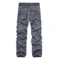 thumbnail image 4 of cyber and Monday Deals BUIgtTklOP No Boundaries Men's Pants Clearance,Men's Solid Multi-Pocket Washed Overalls Outdoor Casual Pants Trousers, 4 of 4