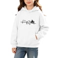 thumbnail image 2 of BaoFuBaoMei Travel Hoodies for Boys Girls Halloween Ghost Long Cuffed Sleeve Sweatshirt Tops with Pockets Fleece Lined Loose Hooded Fall Outfits for Daily Wear School Party Classroom Celebration, 2 of 8