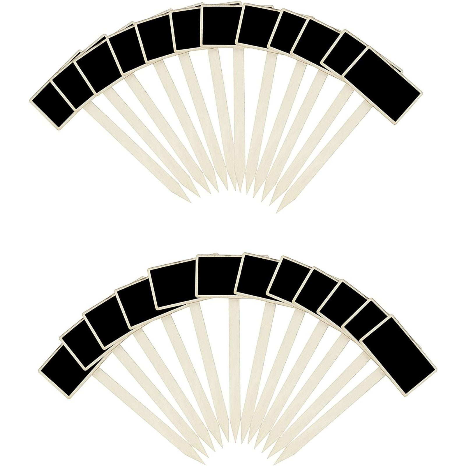 Black wooden plant labels