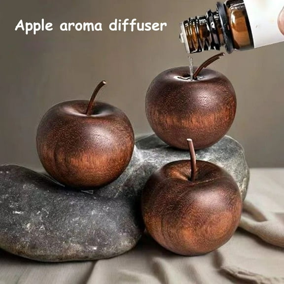 Wooden Aromatherapy Diffuser Wood Christmas Fruit Shape Ornament Decorative Essential Oil Diffuser Gift for Aromatherapy Enthusiasts