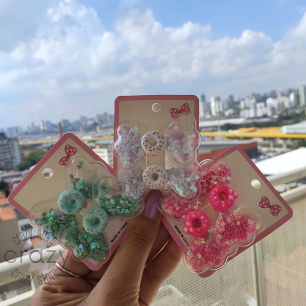 Kit de pinzas para el cabello 2 piezas Unicornio infantil y dulces lindos confeti con lentejuelas Deng Xun unisex