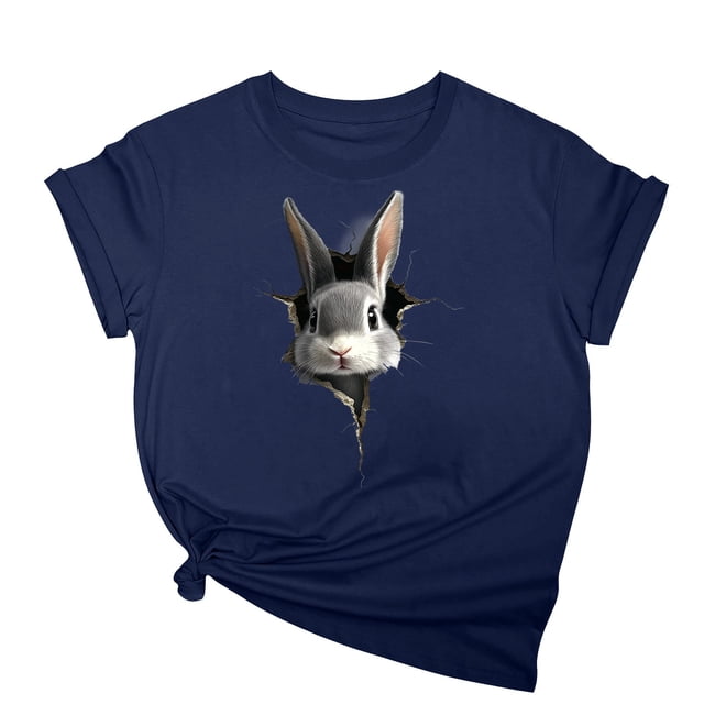 Tops de Cuello Alto para las Mujeres Amante Impreso Camiseta Cuello Redondo Manga Corta, Poliéster Spandex