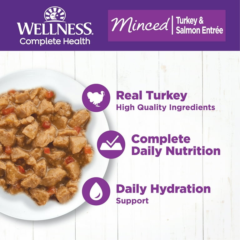 Wellness Complete Health Natural Minced Salmon Dinner Grain-Free Canned Cat Food Wellness Complete Health Natural Minced Salmon Dinner Grain-Free Canned Cat Food