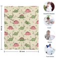 thumbnail image 4 of Green and Pink Dinosaur Pattern Blanket,Comfortable Soft Flannel Throw Blanket,All Season,Warm Lightweight Blankets for Sofa Bed Couch Living Room Chair,30"x40", 4 of 4