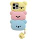 thumbnail image 1 of Funda de silicona suave para iPhone 13 Pro Max, funda de dibujos animados en 3D divertida Kawaii para niños, niñas, niños y mujeres, funda protectora a prueba de golpes, osos apilados, 1 of 5