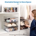 thumbnail image 4 of Sindcom 2 Pack Large Stackable Storage Drawers,Easily Assemble Clear Acrylic Makeup Organizer, Bathroom Closet Undersink Organizers, Plastic Storage Bins for Cabinet, Pantry, Medicine Organization, 4 of 7
