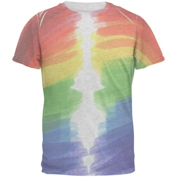 Color Me Gay Lesbian Pride Men's Soft T-Shirt Heather White X-LG