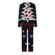 thumbnail image 4 of Puntoco Conjunto de pijama cómodo para mujer, conjunto de pijama informal con cuello en V y pantalones largos con estampado navideño para mujer, 4 of 5