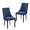 Blue, variant on Dining Chairs Set of 2,Chenille Fabric Tufted Kitchen Dining Room Chair with Curved Solid Wood Legs, Dinner Chair Comfy Fabric Upholstered Accent Chair
