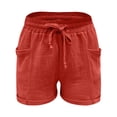 thumbnail image 6 of BUIGTTKLOP Shorts for Women Summer Drawstring Elastic Waist Shorts Lightweight Comfy Short with Pockets, 6 of 6