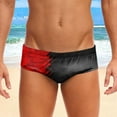 thumbnail image 2 of kamemir Speedos for Men Mens Summer Stretch Swimming Briefs 3D Printed Elastic Band(Red,L), 2 of 5