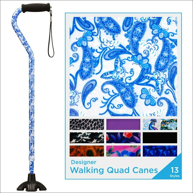 Bastón NOVA para hombre y mujer, de porcelana azul caña de azúcar