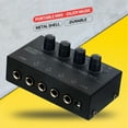 thumbnail image 3 of Headphone Amplifier, Plug and Play Professional 4 Channel Stereo Headphone Amplifier Iron Shell 100-240V  for Studio US Plug,EU Plug,UK Plug, 3 of 7