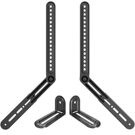 MOUNT PRO Soundbar Mount, Sound Bar TV Bracket, for Mounting Above or Under TV, Fits Sound Bars Up to 15 Lbs, Tool-Free Knob Adjustable Soundabr Bracket with Mounting Hardware