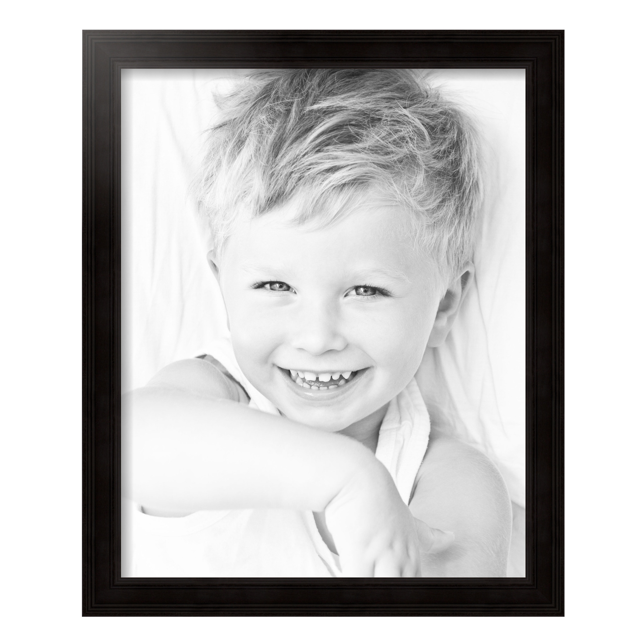 ArtToFrames 16" x 20" Colonial Onyx Picture Frame, 16x20 inch Black MDF Poster Frame (WOM-4386), 5 Pack