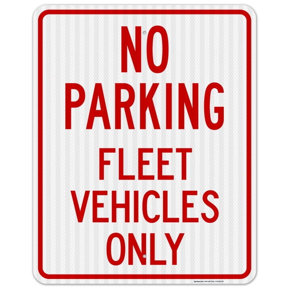 No Parking Fleet Vehicles Only Sign,