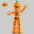 thumbnail image 4 of Decoraciones Inflables de Calabaza con Esqueleto de Halloween DeeKom 8 Pies con Luces LED para Exteriores, 4 of 7