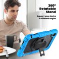 thumbnail image 4 of Case for Lenovo Tab One/K9 8.7 Inch 2025 with Screen Protector, 360 Degree Rotating Kickstand Hand Strap Heavy Duty Shockproof Cover with Shoulder Strap, Sky Blue, 4 of 7