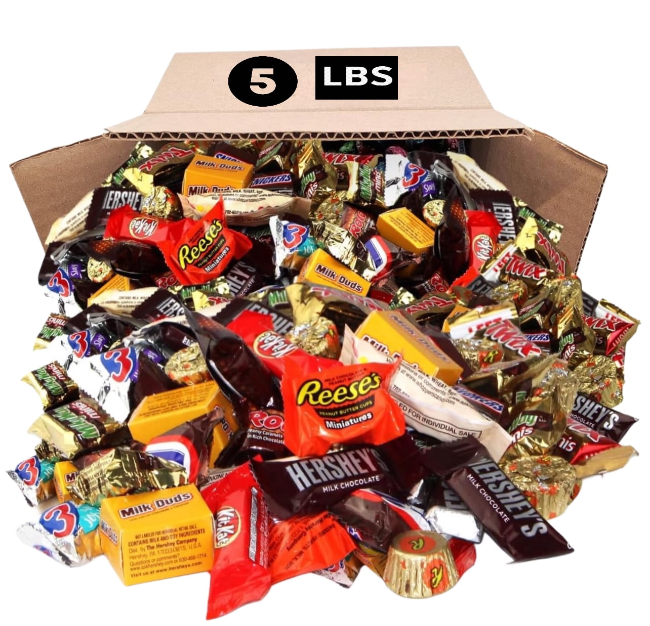 Hershey's Bulk Chocolate Candy Variety Pack, Assorted Individually Wrapped Candies, 5 lbs.