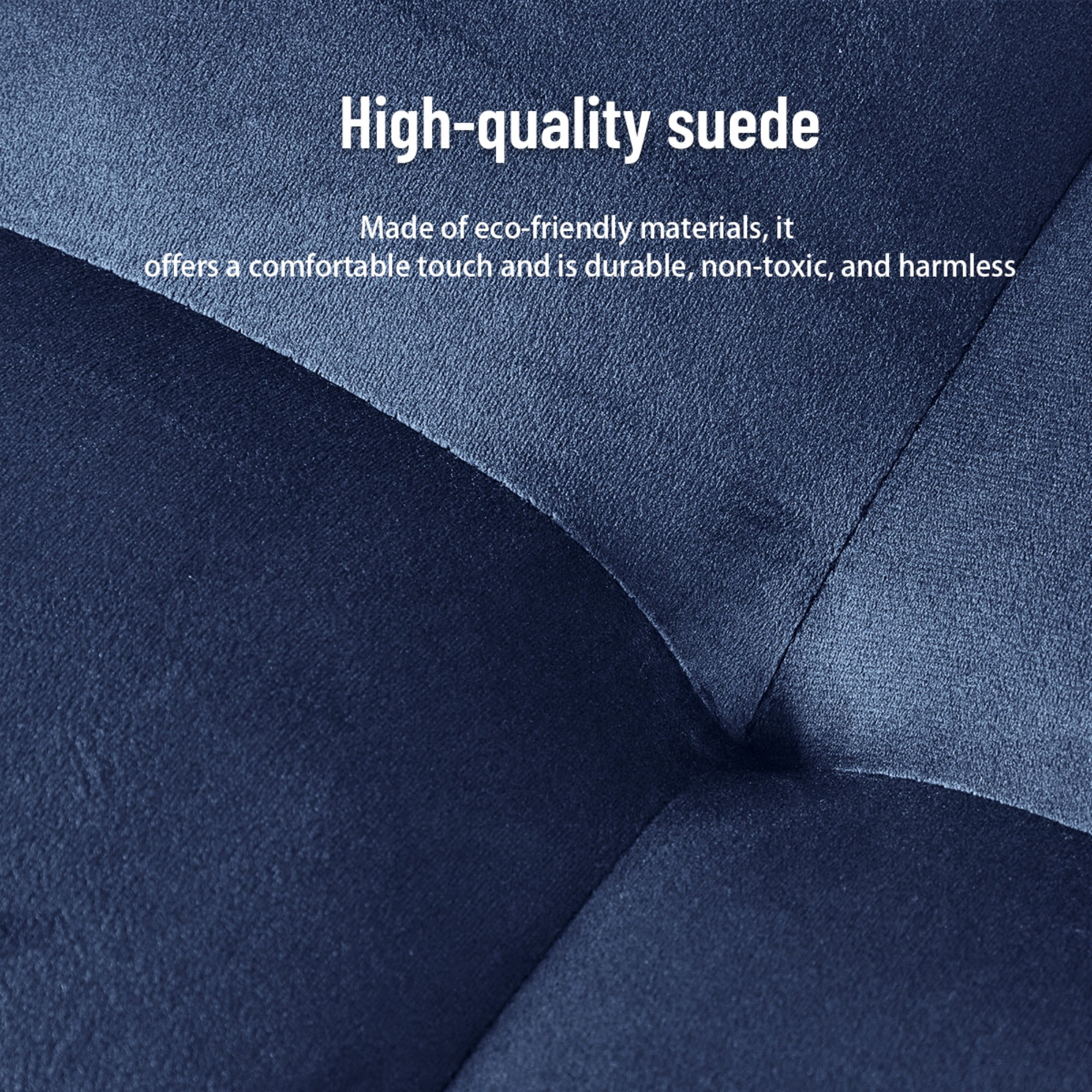 BSHTI 51.1" Pull-Out Sleeper Sofa Bed, Twin-Size Fold Out Sleeper, With 3 Angles Backrest Reclined, Velvet Upholstery, Side Storage Pocket and Two Pillows, Blue