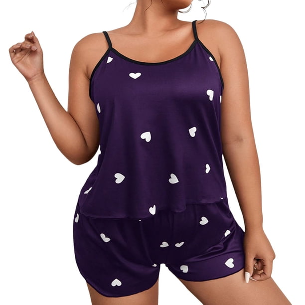 Conjunto de pijama de satén, camiseta de verano, pantalones cortos, pijama de talla grande para mujer, ropa de casa informal