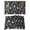 Black, variant on Placemats 1 Pack, Yellow Paisley Woven Placemat, Linen Place Mats for Kitchen/Dining Tables, Ethnic Vintage Floral Botanical Abstract Washable Table Mats for Party
