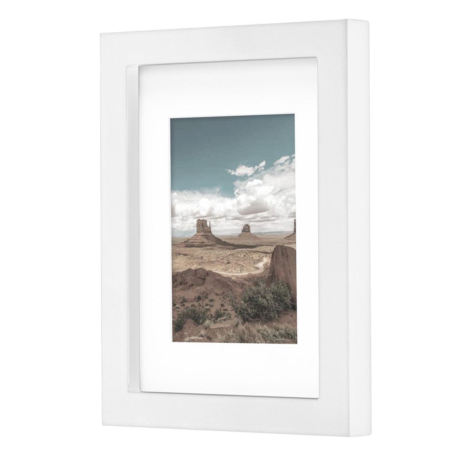 hometrends Gallery White Picture Frame, 5 x 7" to 3.5 x 5"